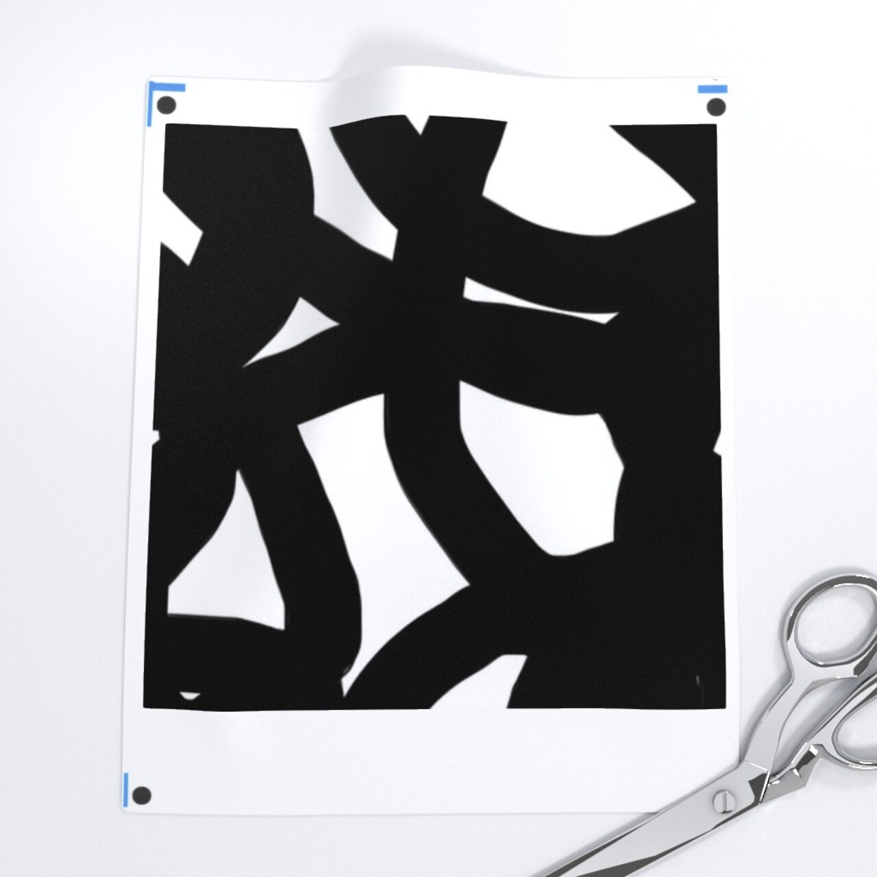 Black White Graphic Graffiti Abstract Modern Geometric Bold Custom Printed Fabric by Spoonflower Various Fabrics by the Yard or Fat Quarter